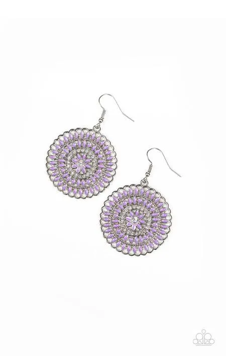 Earrings Paparazzi Accessories PINWHEEL and Deal Purple Earrings Jewelry by Bretta