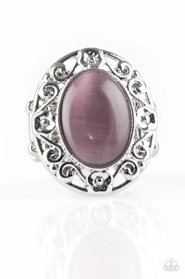 Moonlit Marigold Purple Ring Jewelry by Bretta Paparazzi Accessories Rings