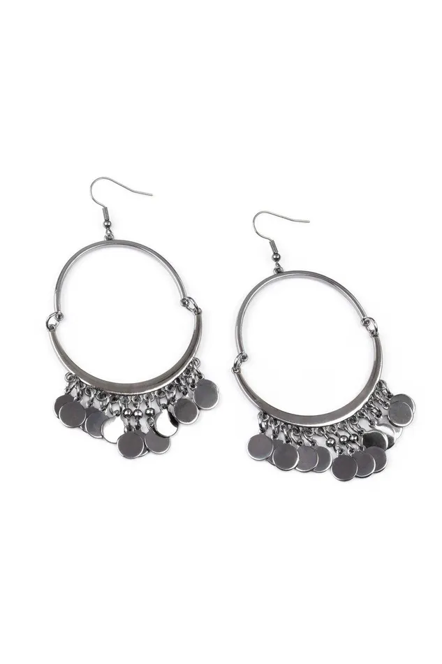 Speed of SPOTLIGHT Black Earrings Jewelry by Bretta Paparazzi Accessories Earrings