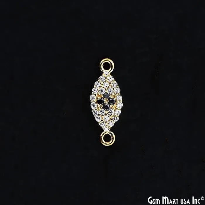 Bracelets GemMartUSA Cubic Zircon Pave Marquise Gold Vermeil Charm For Bracelet Pendants