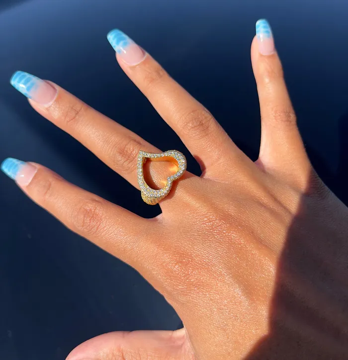 CharmBox Rings Open Heart Ring