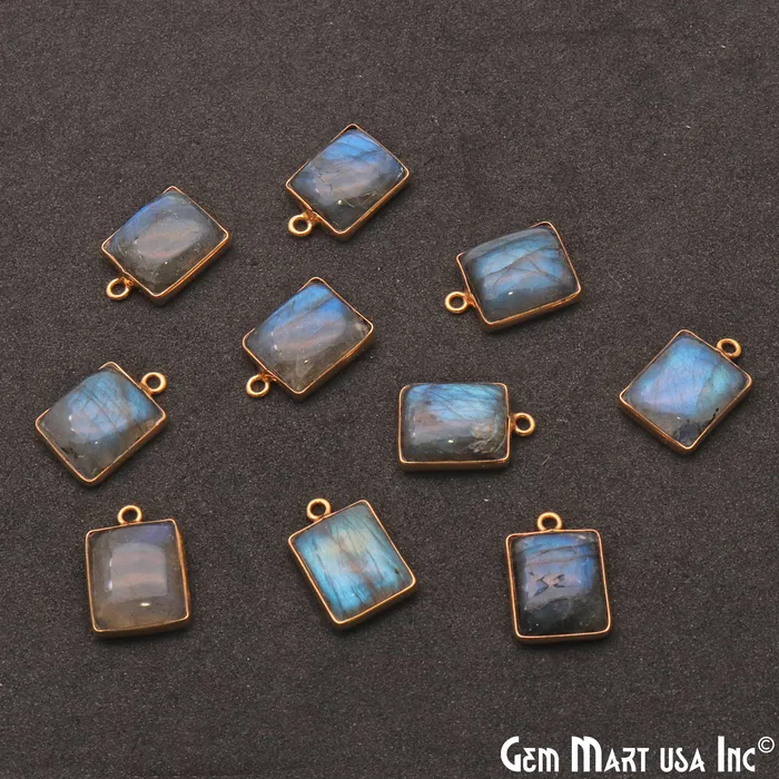 PreStyled Sets GemMartUSA Labradorite 12x10mm Cabochon Octagon Gold Connector