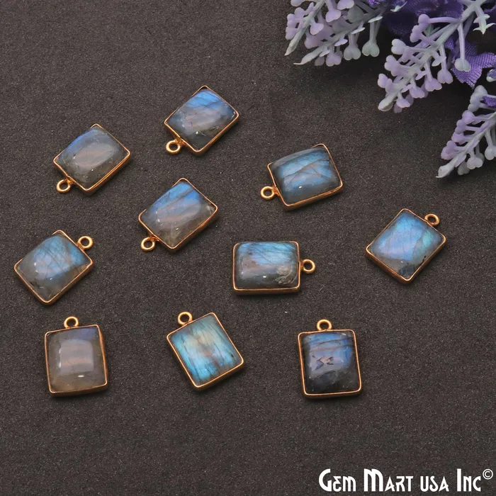 PreStyled Sets GemMartUSA Labradorite 12x10mm Cabochon Octagon Gold Connector