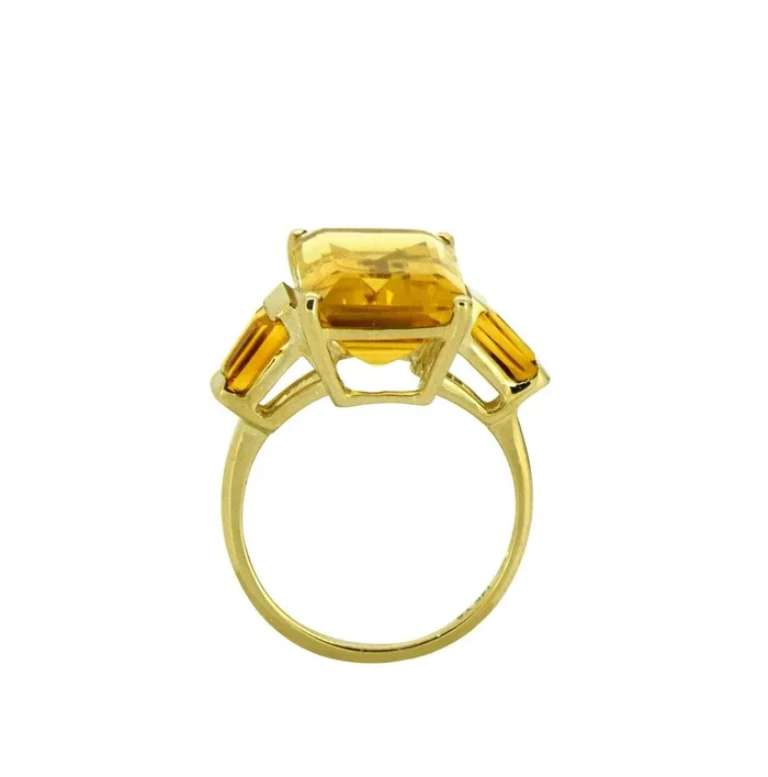 Rings YoTreasure 963 Ct Citrine Solid 14k Yellow Gold Ring Jewelry